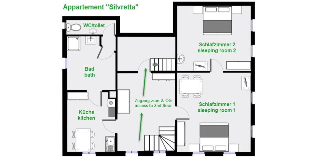Haus Mair Apartment Gaschurn Bagian luar foto